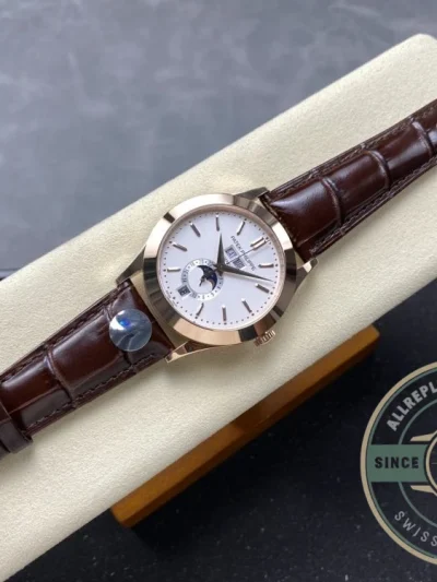 Replica Complications 5396R-011 Patek Philippe ANNUAL CALENDAR, MOON PHASES. 38.5 mm, Rose Gold - 1:1 Swiss Replica Watch