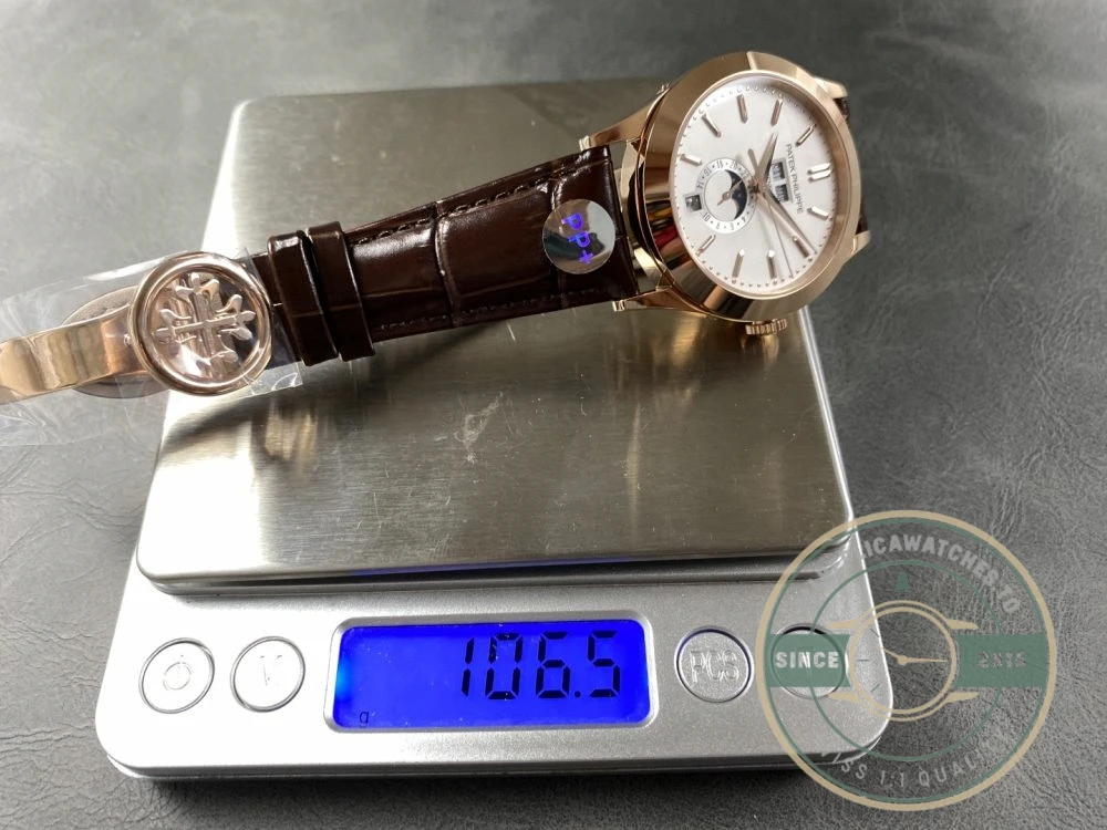Replica Complications 5396R-011 Patek Philippe ANNUAL CALENDAR, MOON PHASES. 38.5 mm, Rose Gold - Premium Super Clone Watch