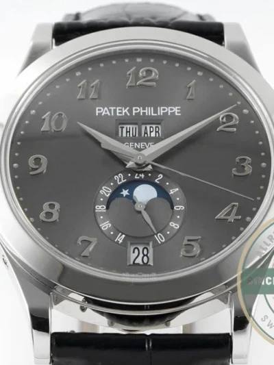 Replica Complications 5396R-012 Patek Philippe ANNUAL CALENDAR, MOON PHASES. 38.5 mm, White Gold, Grey Dial - Luxury Replica Watch