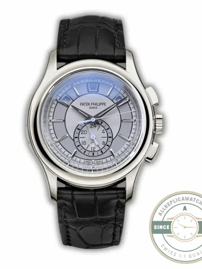 Replica Complications 5905R-001 Patek Philippe Annual Calendar Chronograph 42 mm, White Gold, Grey Dial - Best Quality Replica Watch