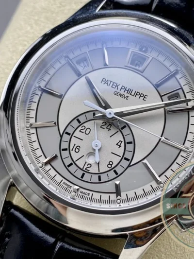 Replica Complications 5905R-001 Patek Philippe Annual Calendar Chronograph 42 mm, White Gold, Grey Dial - 1:1 Swiss Replica Watch