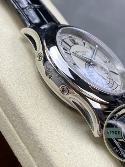 Replica Complications 5905R-001 Patek Philippe Annual Calendar Chronograph 42 mm, White Gold, Grey Dial - Luxury Replica Watch