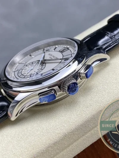 Replica Complications 5905R-001 Patek Philippe Annual Calendar Chronograph 42 mm, White Gold, Grey Dial - Swiss Movement Replica Watch