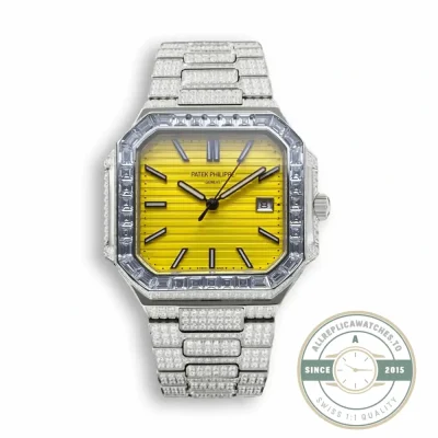 Replica Cubitus 5821/1AR Patek Philippe 45 mm Yellow Dial, Diamond - Budget Luxury Replica Watch
