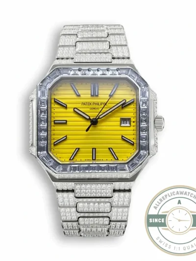 Replica Cubitus 5821/1AR Patek Philippe 45 mm Yellow Dial, Diamond - Budget Luxury Replica Watch