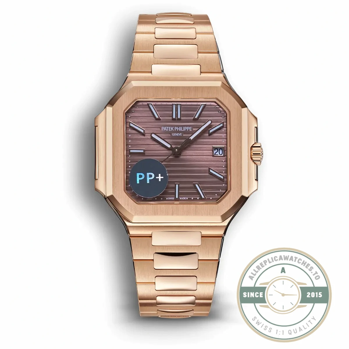 Replica Cubitus 5821 Patek Philippe 45 mm Rose Gold Brown Dial - Best Quality Replica Watch