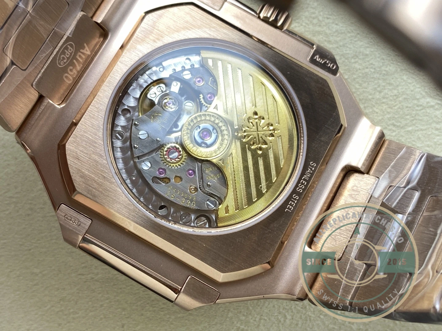 Replica Cubitus 5821 Patek Philippe 45 mm Rose Gold Brown Dial - 1:1 Swiss Replica Watch