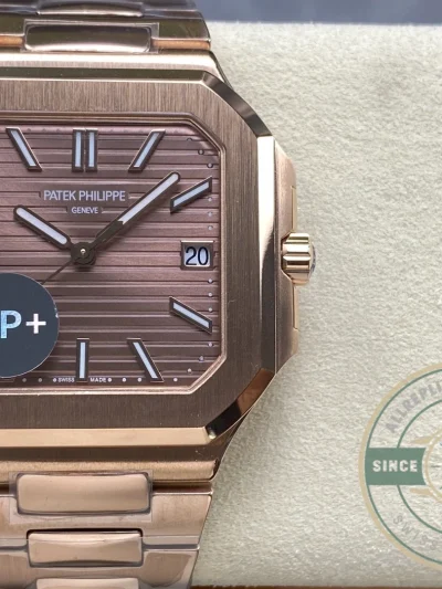 Replica Cubitus 5821 Patek Philippe 45 mm Rose Gold Brown Dial - Swiss-Made Clone Watch
