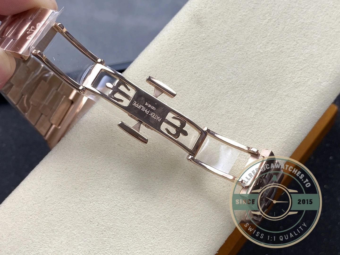 Replica Cubitus 5821 Patek Philippe 45 mm Rose Gold Brown Dial - 1:1 Swiss Replica Watch