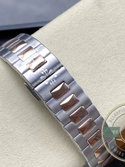 Replica Cubitus 5821 Patek Philippe 45 mm Steel Rose Gold White Dial - Best Quality Replica Watch