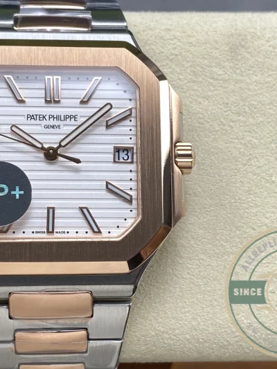 Replica Cubitus 5821 Patek Philippe 45 mm Steel Rose Gold White Dial - Top-Tier Swiss Replica Watch