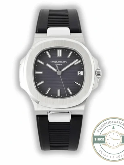 Replica Nautilus 5711-001 Patek Philippe 40 mm, Black Dial, Black Rubber - Luxury Replica Watch