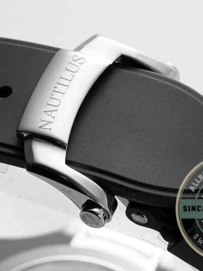 Replica Nautilus 5711-001 Patek Philippe 40 mm, Black Dial, Black Rubber - Premium Super Clone Watch