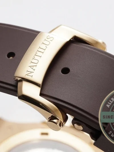 Replica Nautilus 5711-001 Patek Philippe 40 mm, Rose Gold, Grey Dial, Brown Rubber - Premium Super Clone Watch