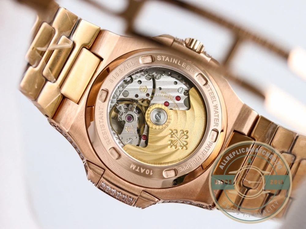 Replica Nautilus 5711-1300A-001 Patek Philippe 40 mm, Brown Dial, Iced Out - Top-Tier Swiss Replica Watch