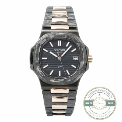 Replica Nautilus 5711/1A Patek Philippe Carbon 40 mm, Rose Gold, Black Carbon - Affordable Luxury Replica Timepiece