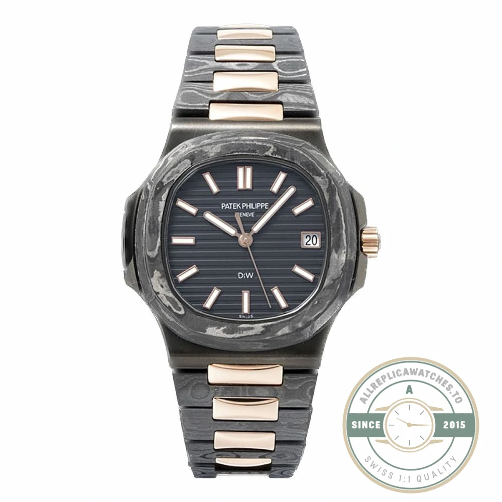 Replica Nautilus 5711/1A Patek Philippe Carbon 40 mm, Rose Gold, Black Carbon - Affordable Luxury Replica Timepiece