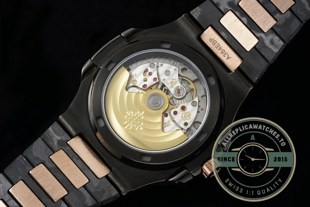 Replica Nautilus 5711/1A Patek Philippe Carbon 40 mm, Rose Gold, Black Carbon - Top-Tier Swiss Replica Watch