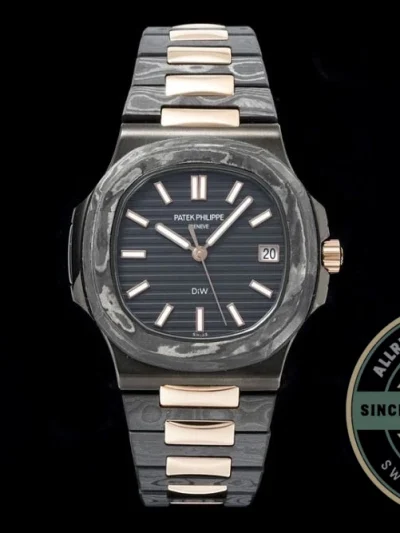 Replica Nautilus 5711/1A Patek Philippe Carbon 40 mm, Rose Gold, Black Carbon - Swiss Movement Replica Watch