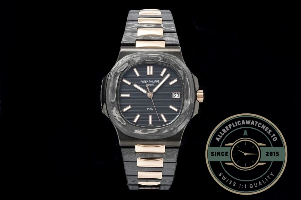 Replica Nautilus 5711/1A Patek Philippe Carbon 40 mm, Rose Gold, Black Carbon - Swiss Movement Replica Watch