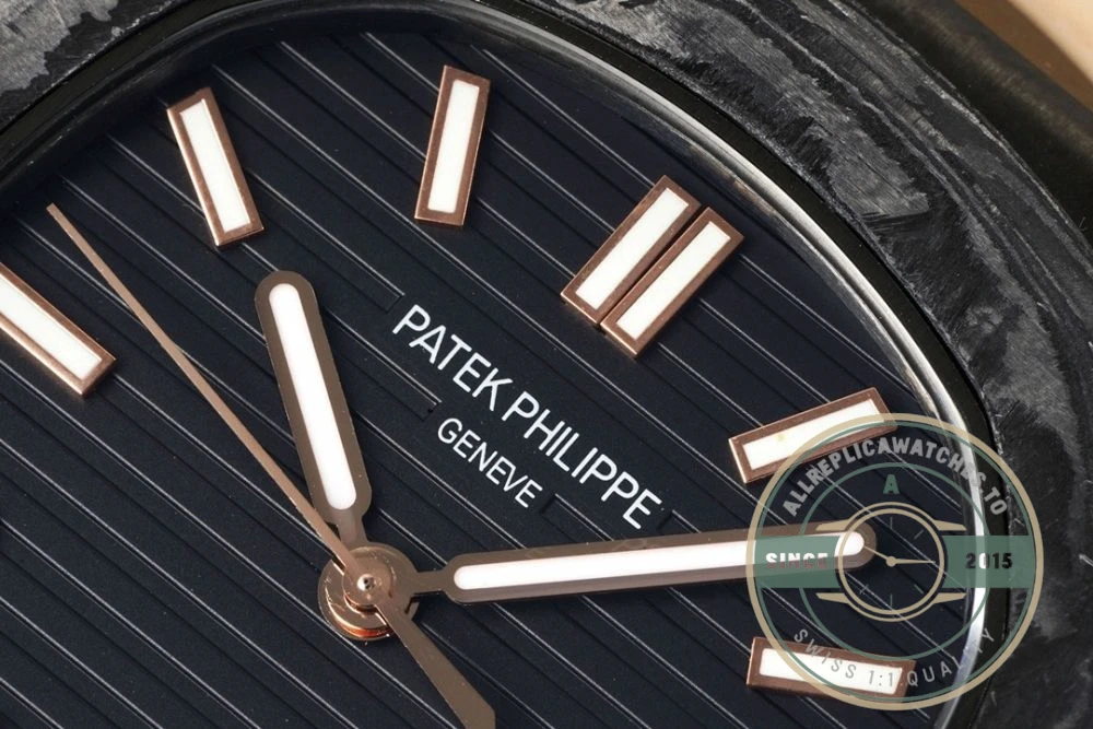 Replica Nautilus 5711/1A Patek Philippe Carbon 40 mm, Rose Gold, Black Carbon - Premium Super Clone Watch