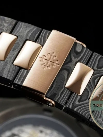 Replica Nautilus 5711/1A Patek Philippe Carbon 40 mm, Rose Gold, Black Carbon - Best Quality Replica Watch