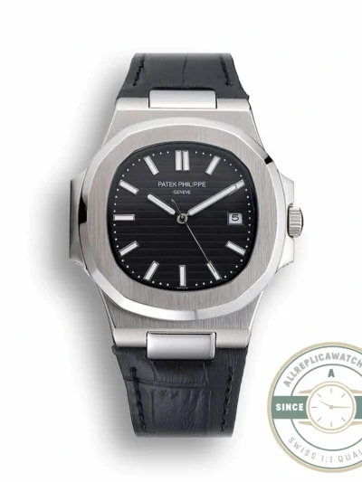 Replica Nautilus 5711G-001 Patek Philippe Dial Black 40 mm, Stainless Steel - Swiss Movement Replica Watch