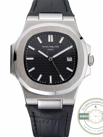 Replica Nautilus 5711G-001 Patek Philippe Dial Black 40 mm, Stainless Steel - Budget Luxury Replica Watch