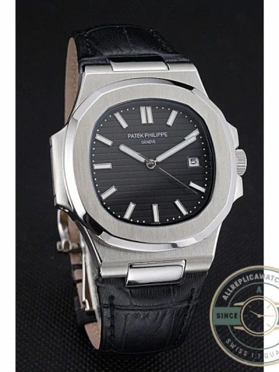 Replica Nautilus 5711G-001 Patek Philippe Dial Black 40 mm, Stainless Steel - Affordable Luxury Replica Timepiece