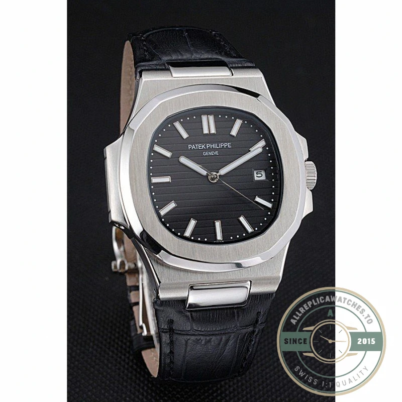 Replica Nautilus 5711G-001 Patek Philippe Dial Black 40 mm, Stainless Steel - Affordable Luxury Replica Timepiece