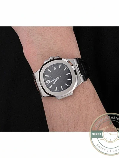 Replica Nautilus 5711G-001 Patek Philippe Dial Black 40 mm, Stainless Steel - Factory Super Clone Watch