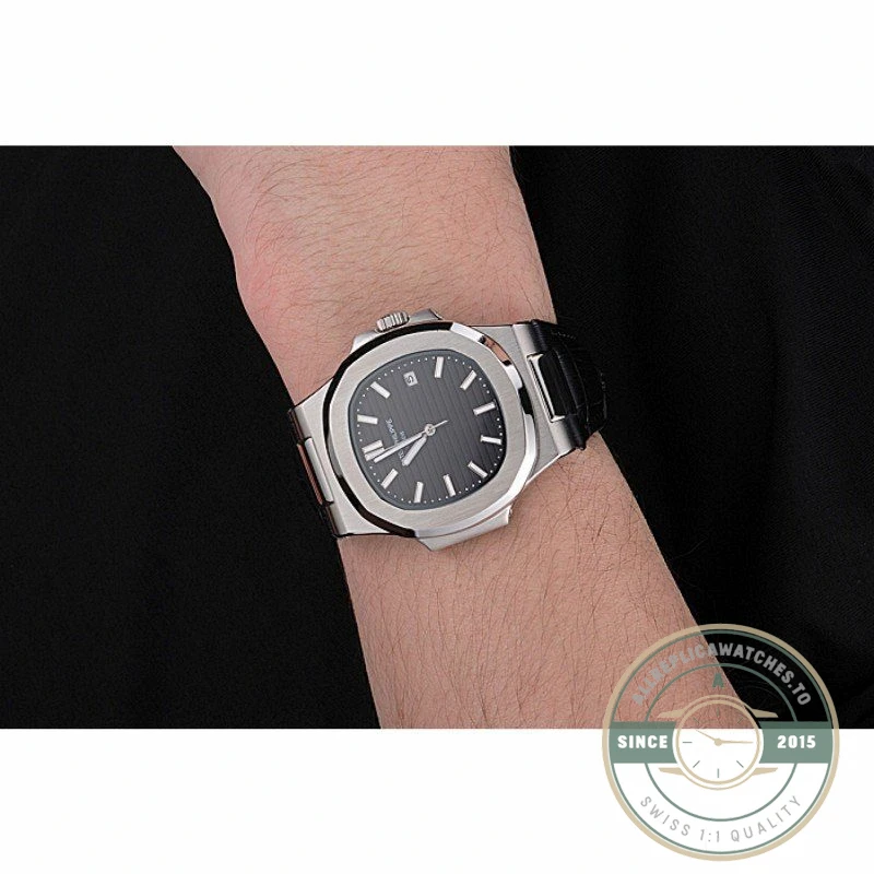 Replica Nautilus 5711G-001 Patek Philippe Dial Black 40 mm, Stainless Steel - Factory Super Clone Watch