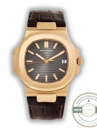 Replica Nautilus 5711G-014 Patek Philippe 59 mm, Rose Gold, Leather - Budget Luxury Replica Watch