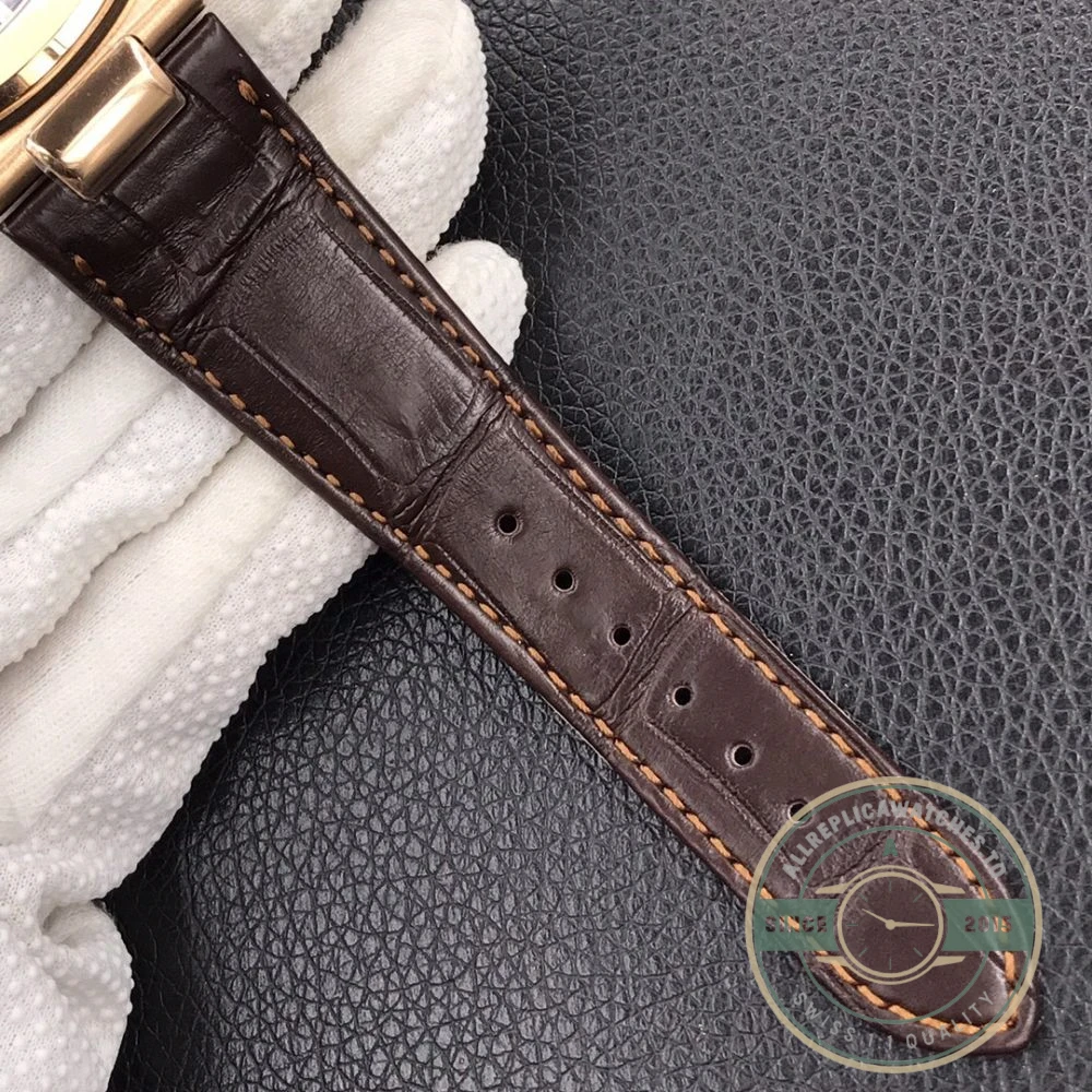 Replica Nautilus 5711G-014 Patek Philippe 59 mm, Rose Gold, Leather - Affordable Super Clone Watch