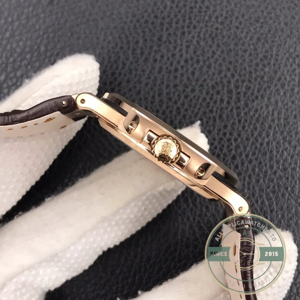 Replica Nautilus 5711G-014 Patek Philippe 59 mm, Rose Gold, Leather - Premium Super Clone Watch