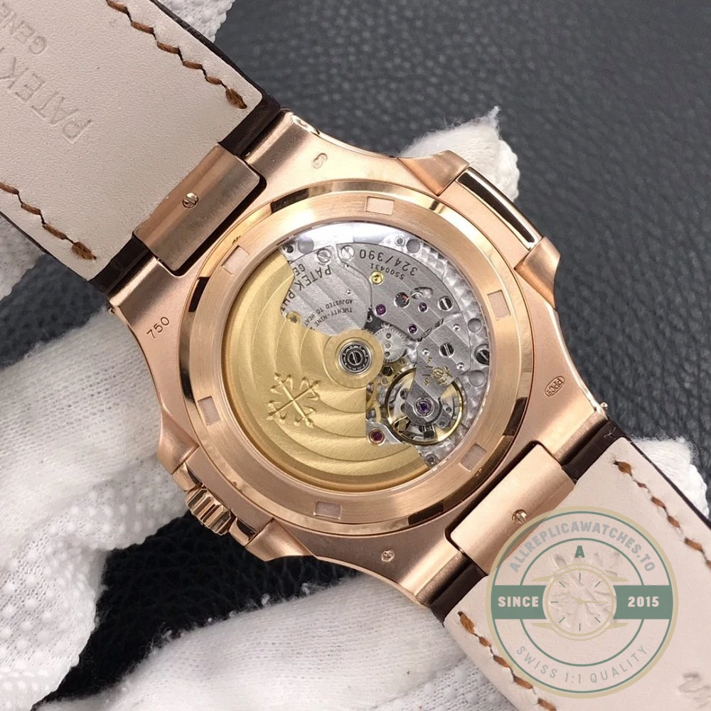 Replica Nautilus 5711G-014 Patek Philippe 59 mm, Rose Gold, Leather - Swiss-Made Clone Watch