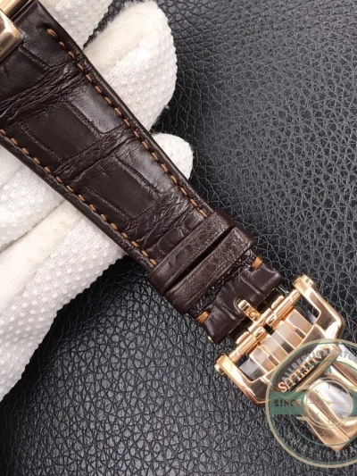 Replica Nautilus 5711G-014 Patek Philippe 59 mm, Rose Gold, Leather - Swiss Movement Replica Watch