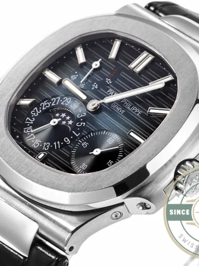 Replica Nautilus 5712G-001 Patek Philippe Moon phases. 40 mm, White gold, Dark Blue Dial - Swiss-Made Clone Watch
