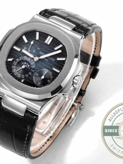 Replica Nautilus 5712G-001 Patek Philippe Moon phases. 40 mm, White gold, Dark Blue Dial - Factory Super Clone Watch