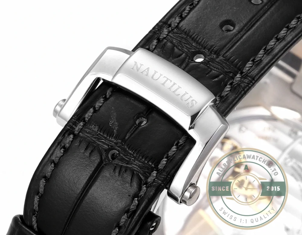 Replica Nautilus 5712G-001 Patek Philippe Moon phases. 40 mm, White gold, Dark Blue Dial - Affordable Super Clone Watch