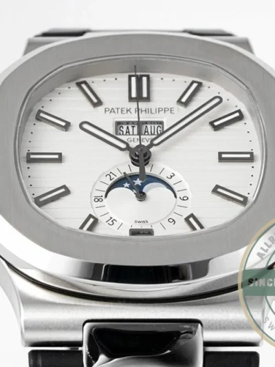 Replica Nautilus 5726/1A Annual Calendar, Moon phases 40.5 mm, Steel, White Dial - Factory Super Clone Watch