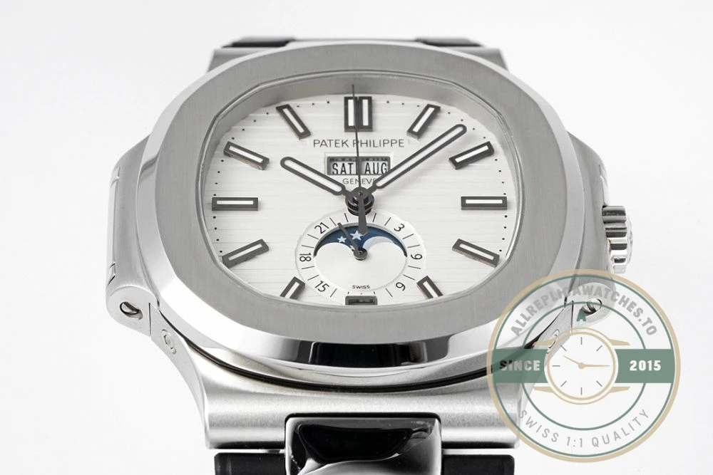 Replica Nautilus 5726/1A Annual Calendar, Moon phases 40.5 mm, Steel, White Dial - Factory Super Clone Watch