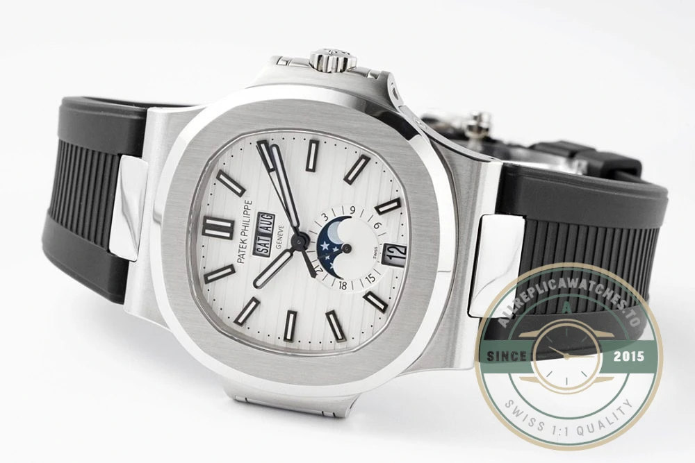 Replica Nautilus 5726/1A Annual Calendar, Moon phases 40.5 mm, Steel, White Dial - Luxury Replica Watch
