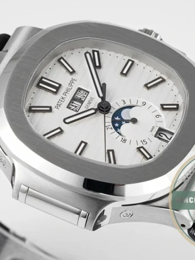 Replica Nautilus 5726/1A Annual Calendar, Moon phases 40.5 mm, Steel, White Dial - High-Grade Replica Watch