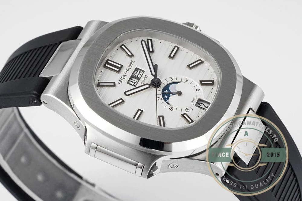 Replica Nautilus 5726/1A Annual Calendar, Moon phases 40.5 mm, Steel, White Dial - High-Grade Replica Watch