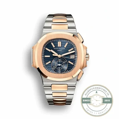 Replica Nautilus 5980/1AR-001 Patek Philippe Flyback chronograph, Date. 40.5 mm, Steel/rose gold - Top-Tier Swiss Replica Watch