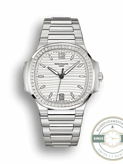 Replica Nautilus 7118/1200A-010 Patek Philippe “Ladies Automatic” 35.2 mm, White Dial - Affordable Super Clone Watch
