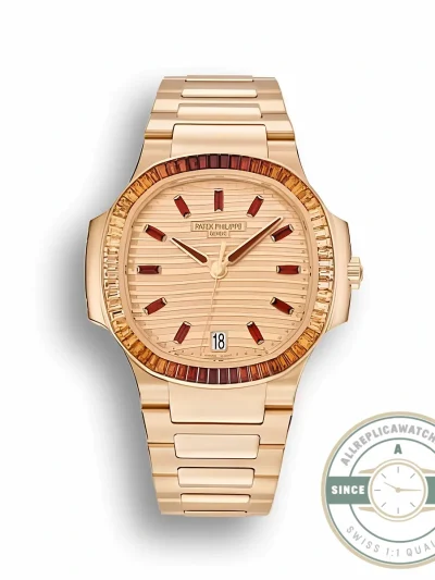 Replica Nautilus 7118/1300R-001 Patek Philippe “Ladies Automatic” 35.2 mm, Rose gold - Premium Super Clone Watch