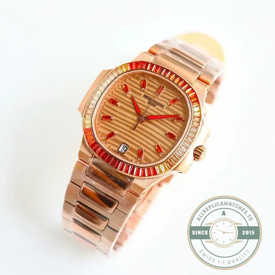 Replica Nautilus 7118/1300R-001 Patek Philippe “Ladies Automatic” 35.2 mm, Rose gold - Factory Super Clone Watch