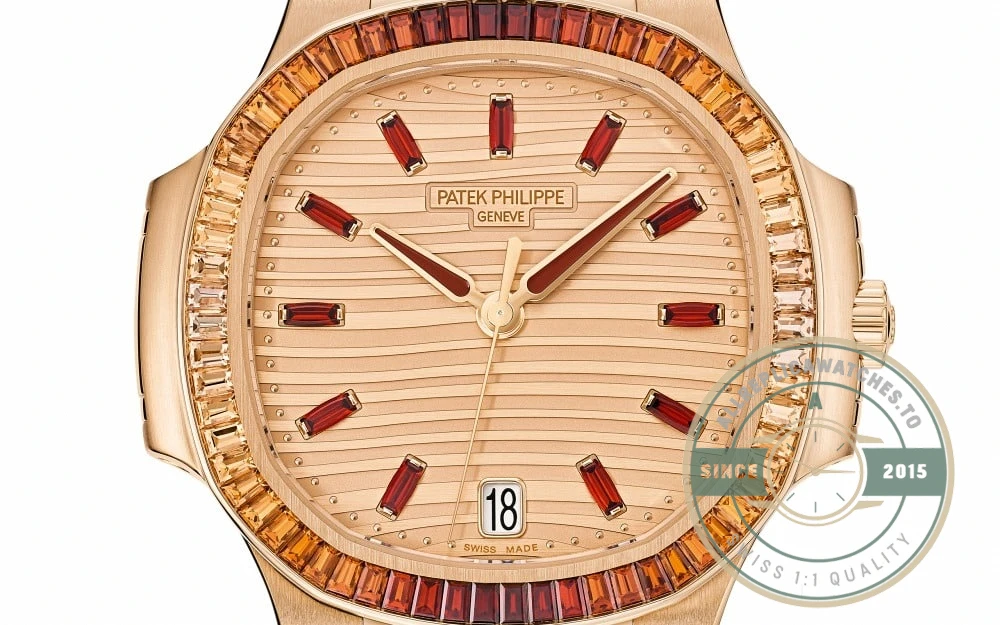 Replica Nautilus 7118/1300R-001 Patek Philippe “Ladies Automatic” 35.2 mm, Rose gold - Affordable Super Clone Watch